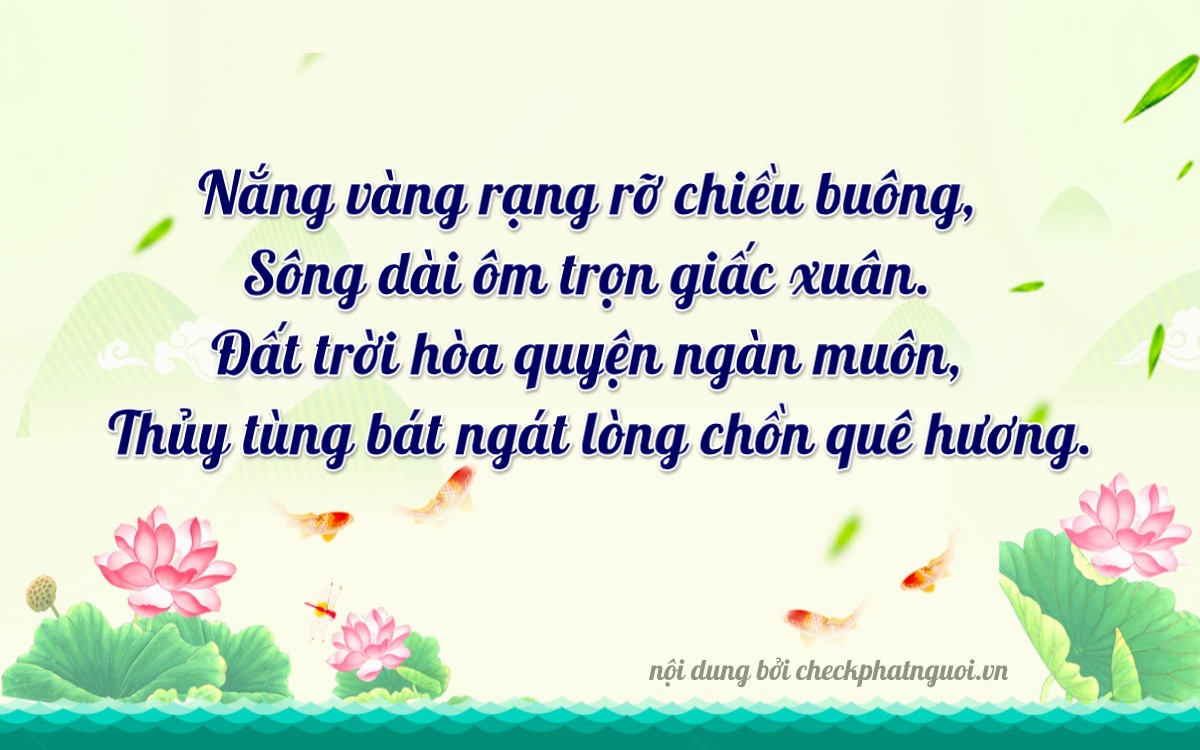Bài thơ ý nghĩa cho <b>biển số 94AE-09799</b> tại website checkphatnguoi.vn