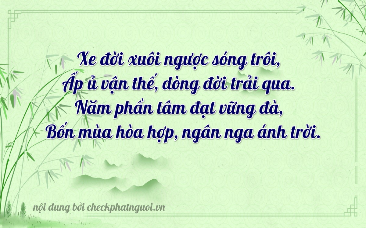 Bài thơ ý nghĩa cho <b>biển số 94AE-12345</b> tại website checkphatnguoi.vn