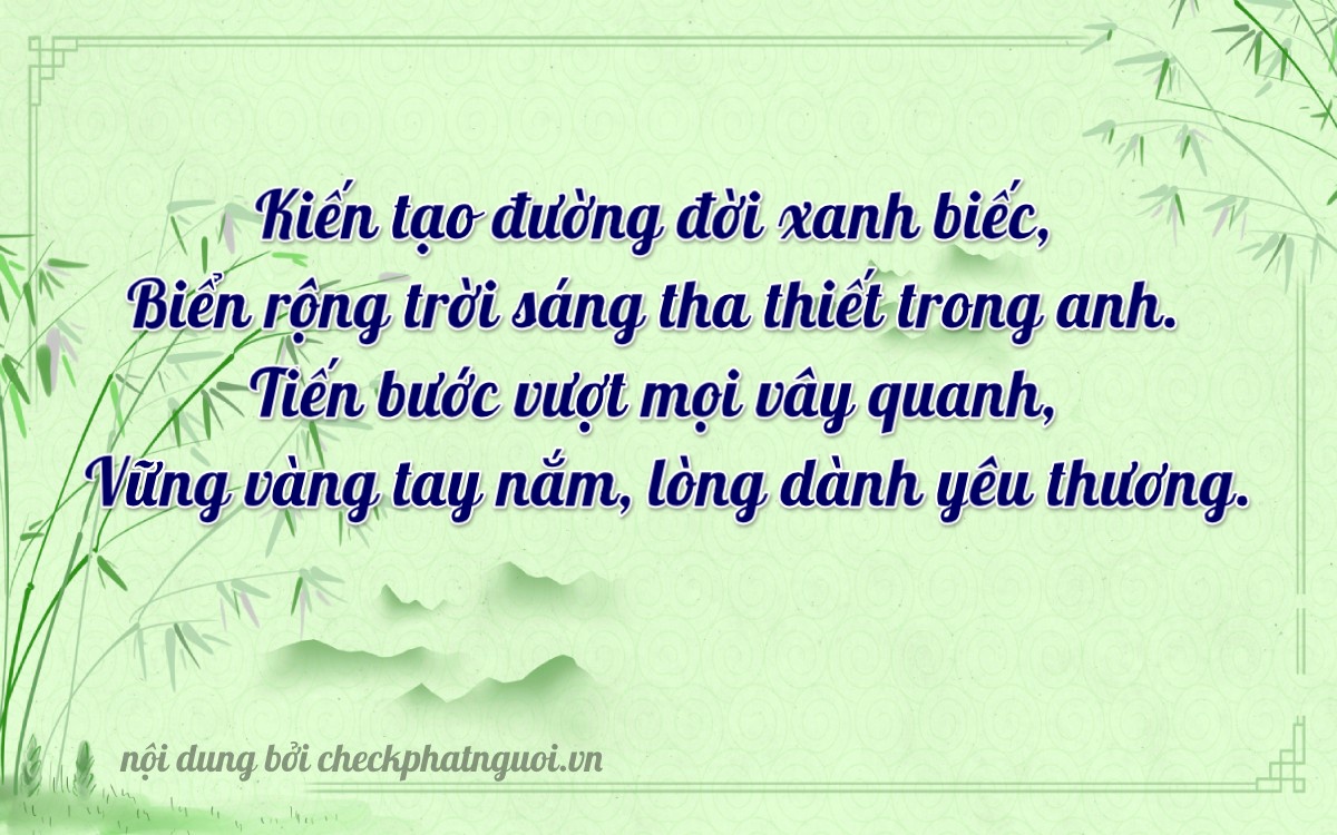 Bài thơ ý nghĩa cho <b>biển số 94AF-07995</b> tại website checkphatnguoi.vn