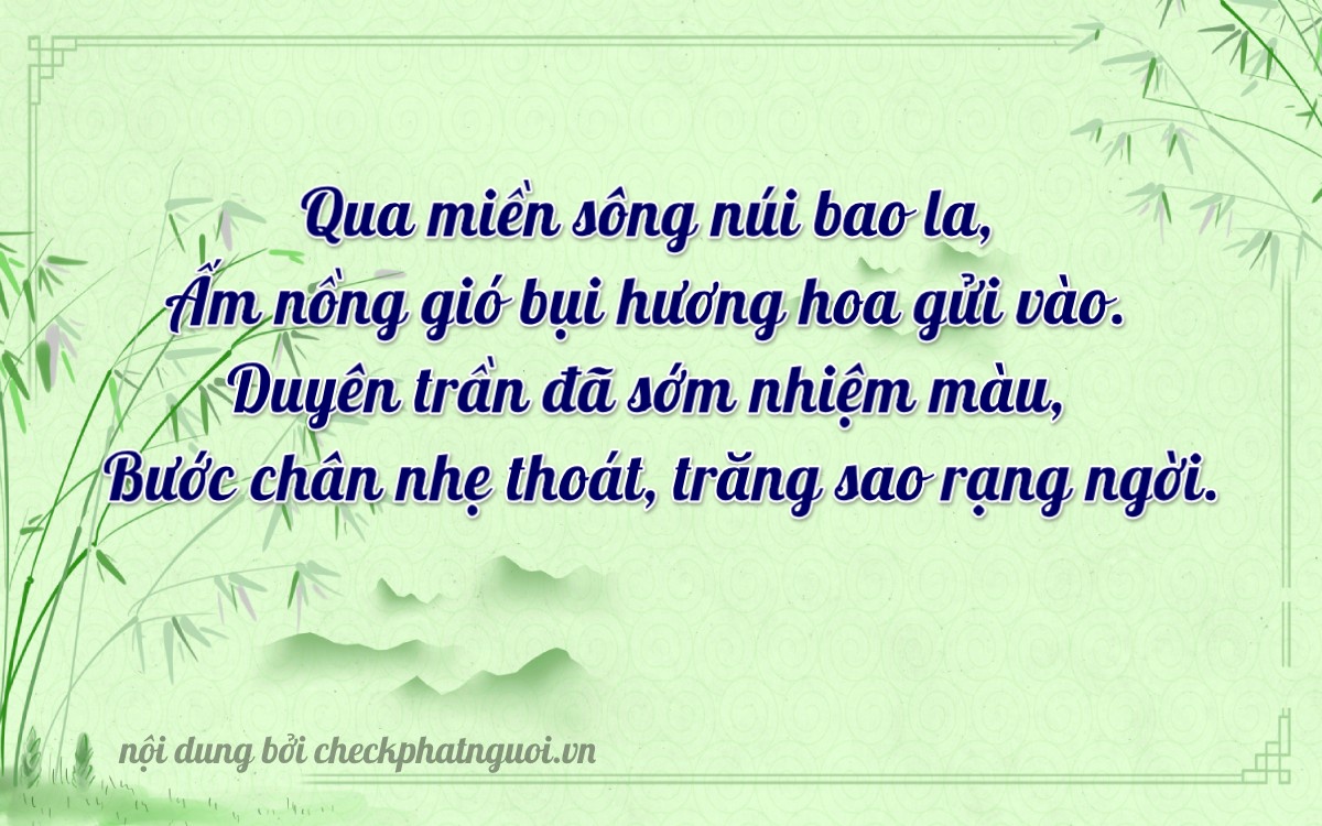 Bài thơ ý nghĩa cho <b>biển số 94AK-03789</b> tại website checkphatnguoi.vn