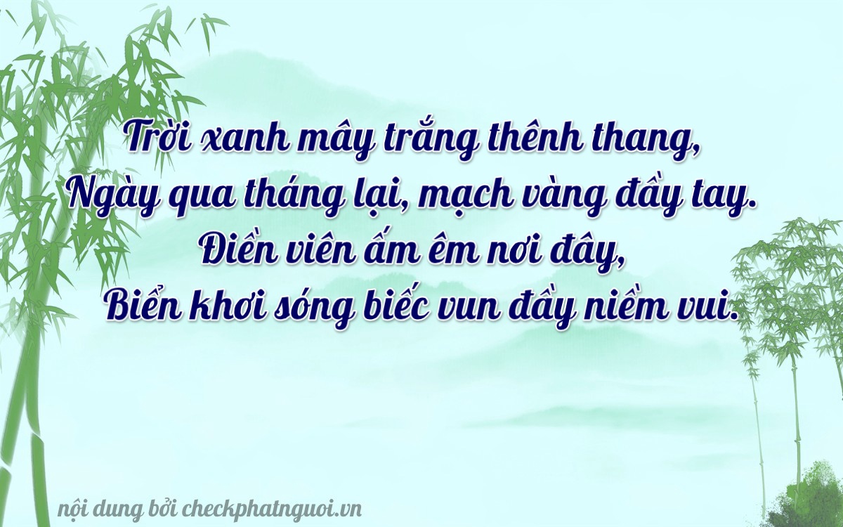 Bài thơ ý nghĩa cho <b>biển số 94AK-04176</b> tại website checkphatnguoi.vn