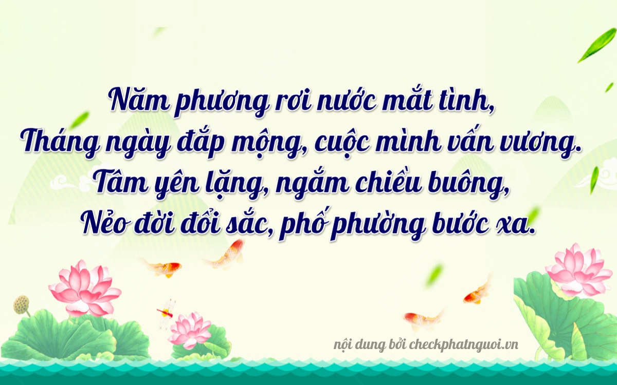 Bài thơ ý nghĩa cho <b>biển số 94AK-05656</b> tại website checkphatnguoi.vn