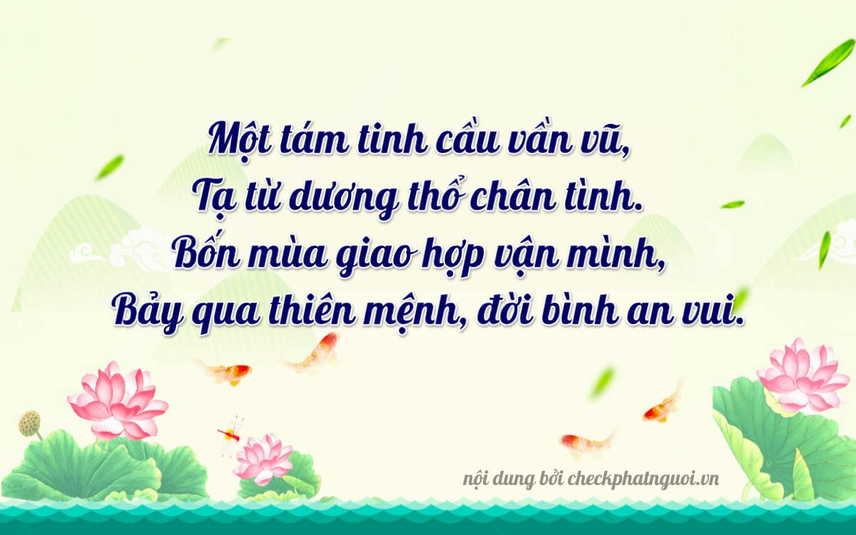 Bài thơ ý nghĩa cho <b>biển số 94B1-18147</b> tại website checkphatnguoi.vn