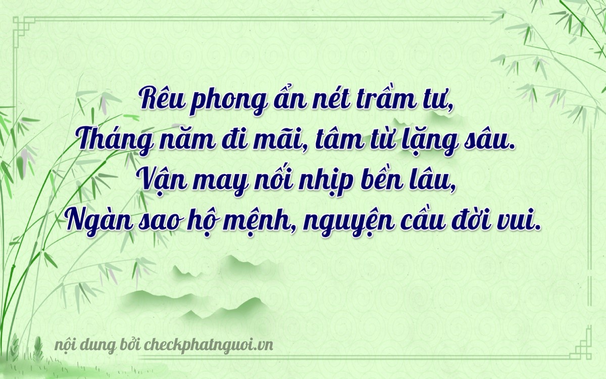 Bài thơ ý nghĩa cho <b>biển số 94D1-17574</b> tại website checkphatnguoi.vn