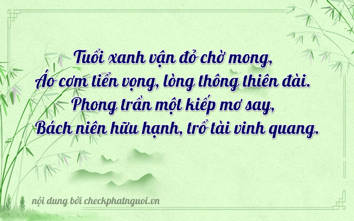 Bài thơ ý nghĩa cho <b>biển số 94D1-47591</b> tại website checkphatnguoi.vn