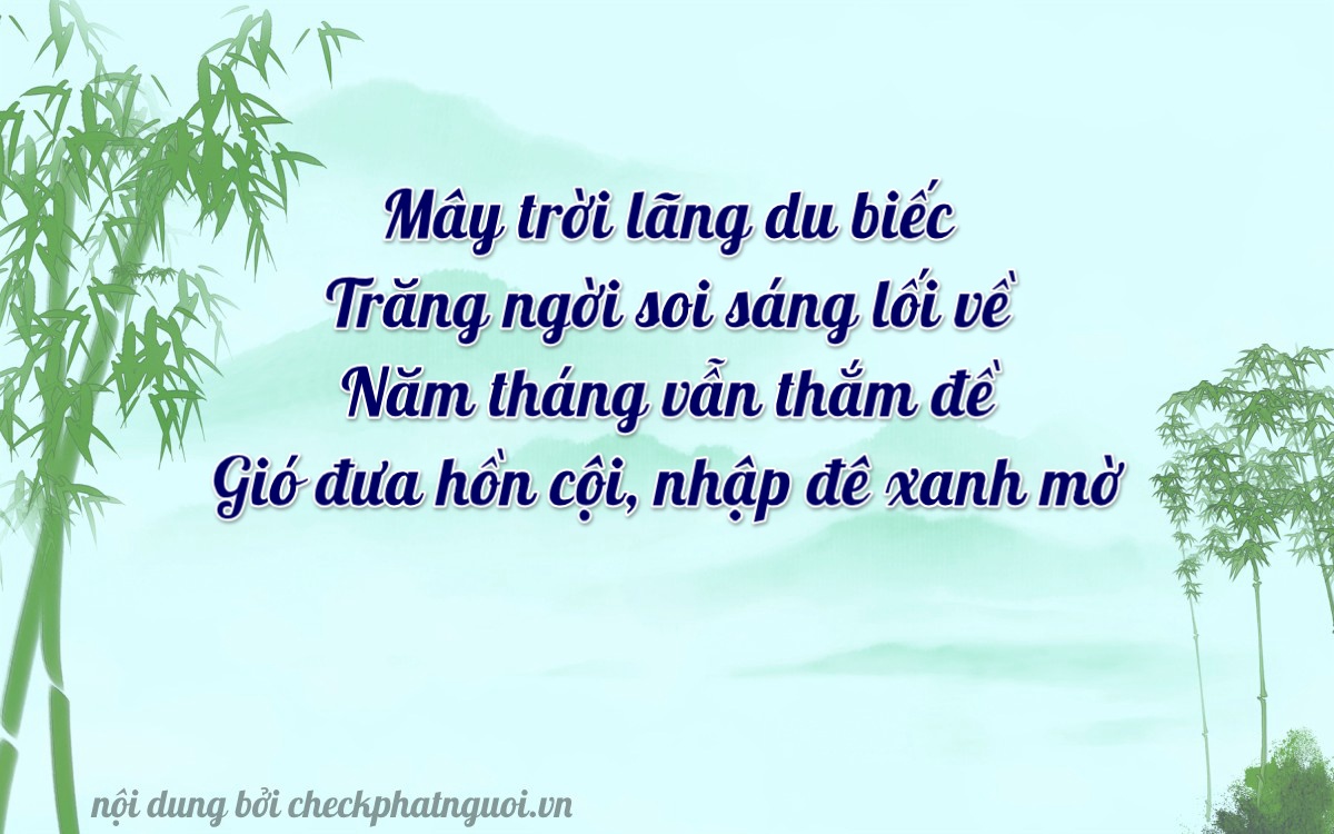 Bài thơ ý nghĩa cho <b>biển số 94D1-59985</b> tại website checkphatnguoi.vn