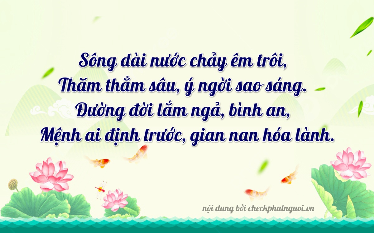 Bài thơ ý nghĩa cho <b>biển số 94F1-30949</b> tại website checkphatnguoi.vn