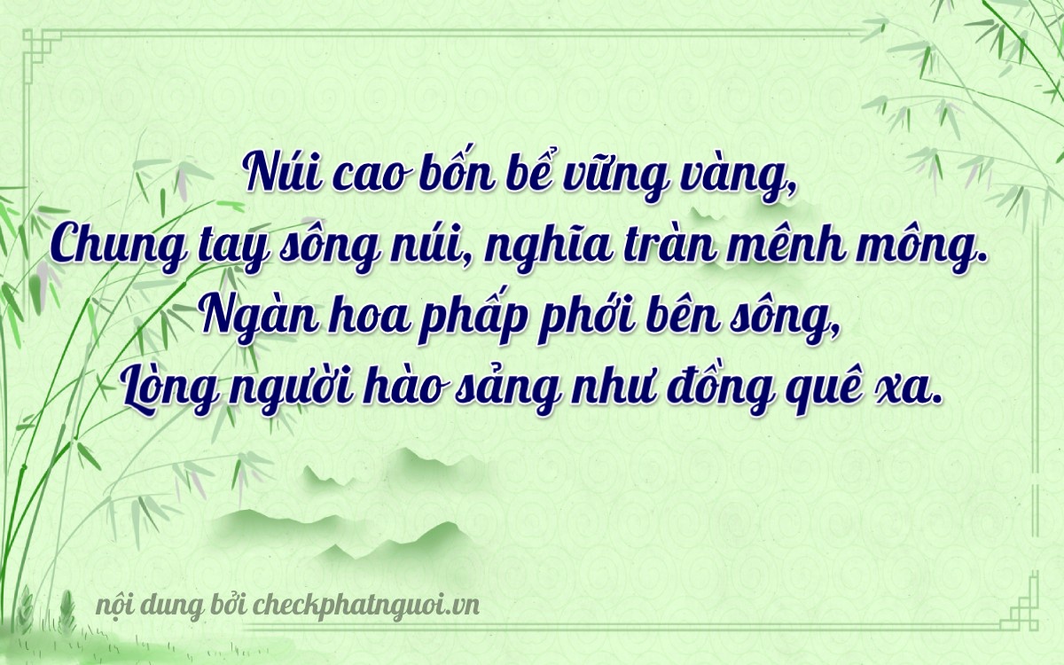 Bài thơ ý nghĩa cho <b>biển số 94F1-39654</b> tại website checkphatnguoi.vn