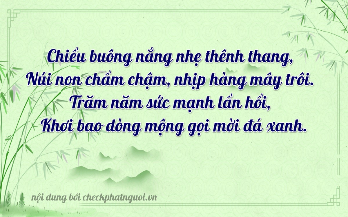 Bài thơ ý nghĩa cho <b>biển số 94K1-22813</b> tại website checkphatnguoi.vn