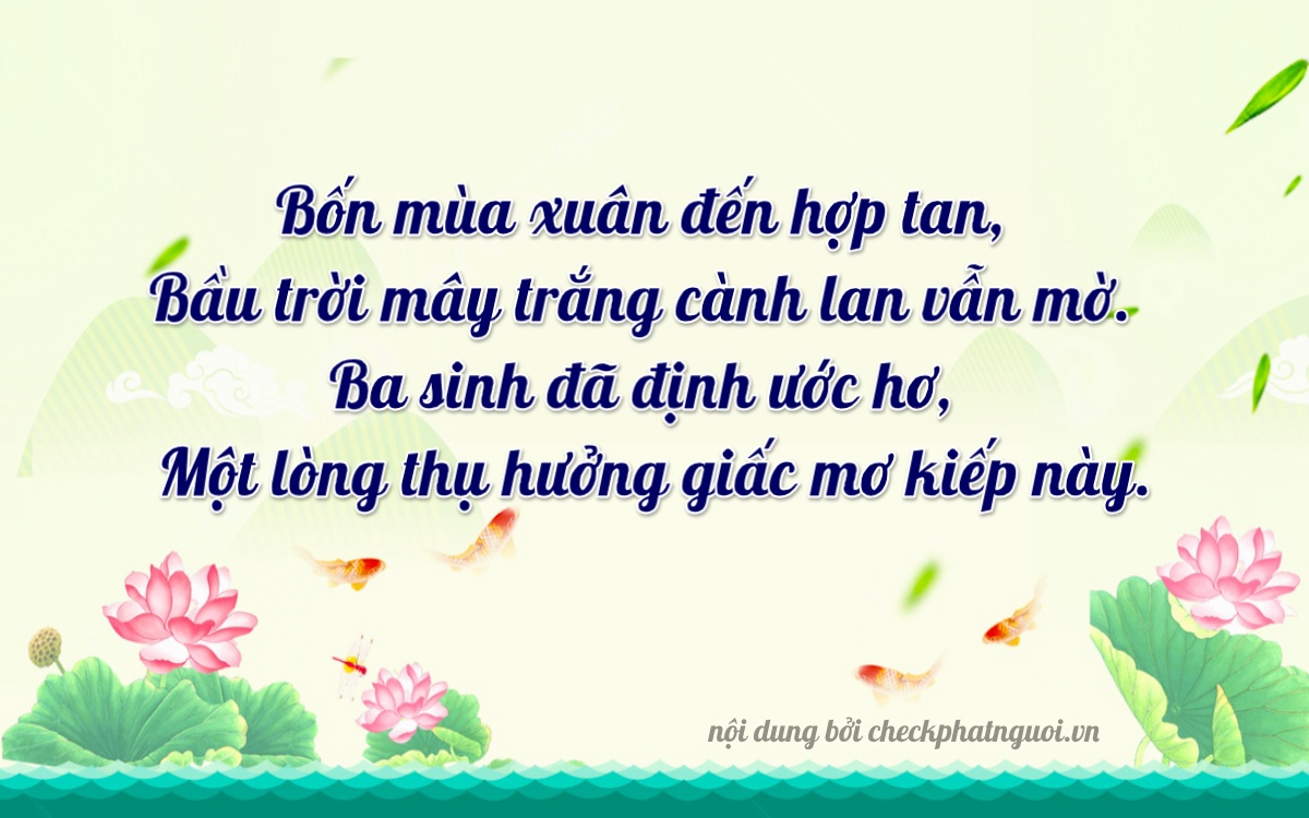 Bài thơ ý nghĩa cho <b>biển số 94K1-44361</b> tại website checkphatnguoi.vn