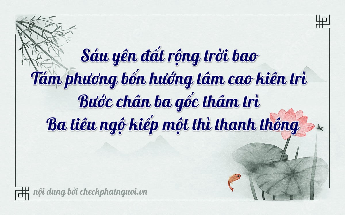 Bài thơ ý nghĩa cho <b>biển số 94K1-68333</b> tại website checkphatnguoi.vn