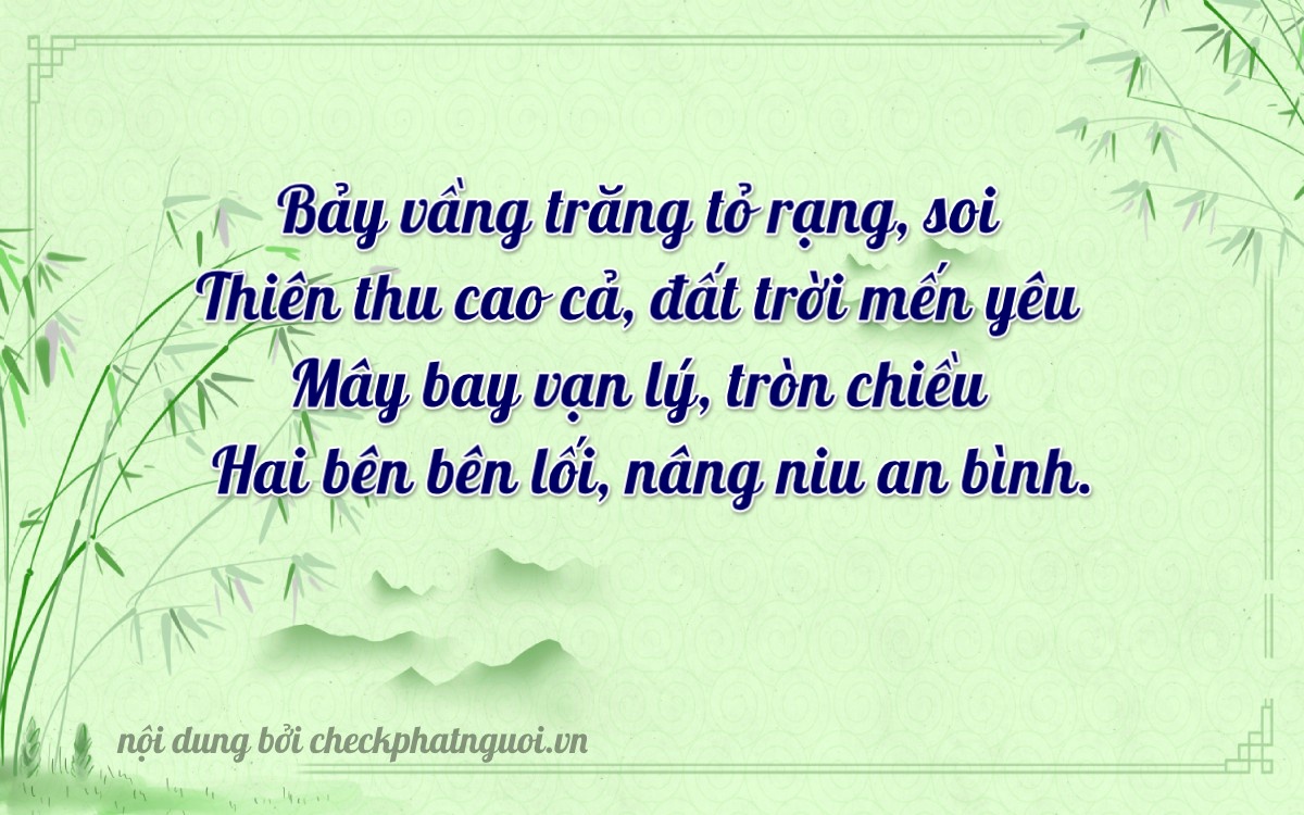 Bài thơ ý nghĩa cho <b>biển số 94K1-98712</b> tại website checkphatnguoi.vn