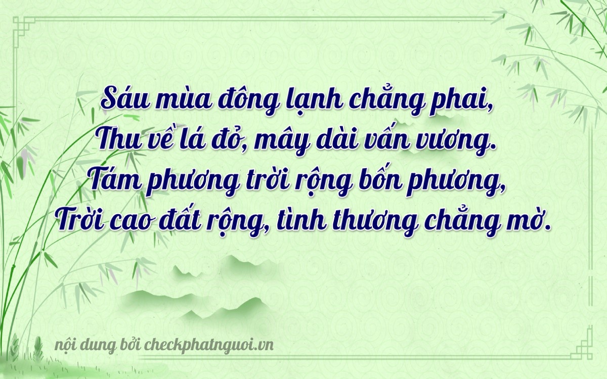 Bài thơ ý nghĩa cho <b>biển số 94N-16856</b> tại website checkphatnguoi.vn