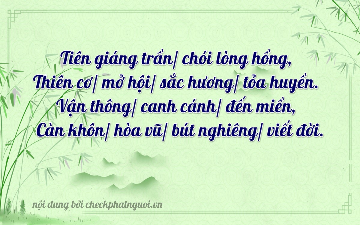 Bài thơ ý nghĩa cho <b>biển số 95A-01796</b> tại website checkphatnguoi.vn