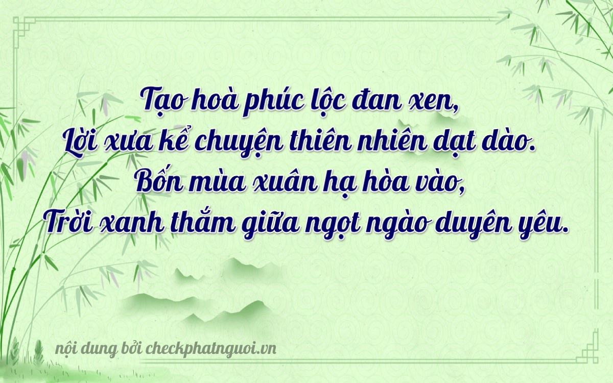 Bài thơ ý nghĩa cho <b>biển số 95A-04703</b> tại website checkphatnguoi.vn