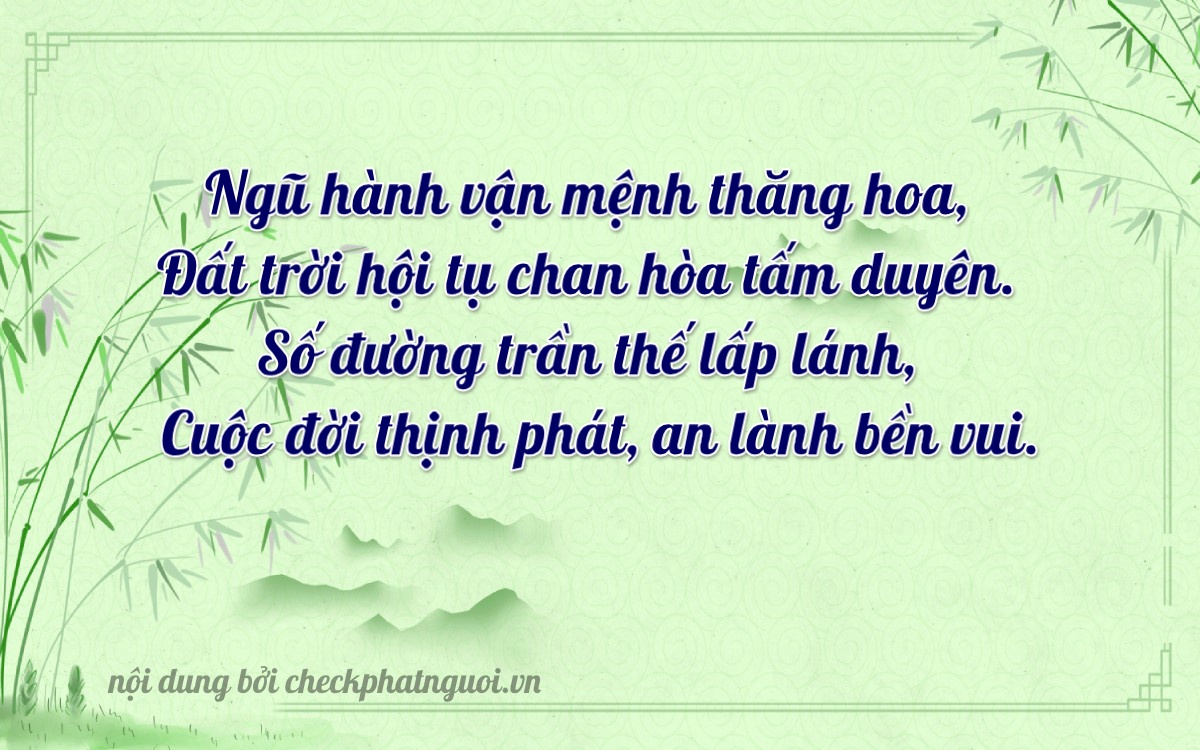 Bài thơ ý nghĩa cho <b>biển số 95A-05980</b> tại website checkphatnguoi.vn