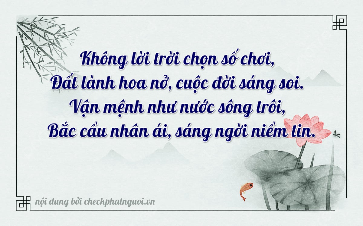 Bài thơ ý nghĩa cho <b>biển số 95A-07225</b> tại website checkphatnguoi.vn