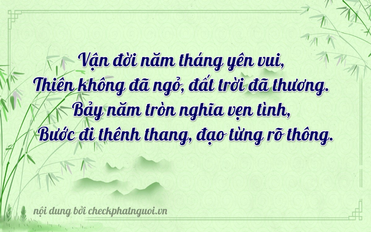 Bài thơ ý nghĩa cho <b>biển số 95A-10707</b> tại website checkphatnguoi.vn
