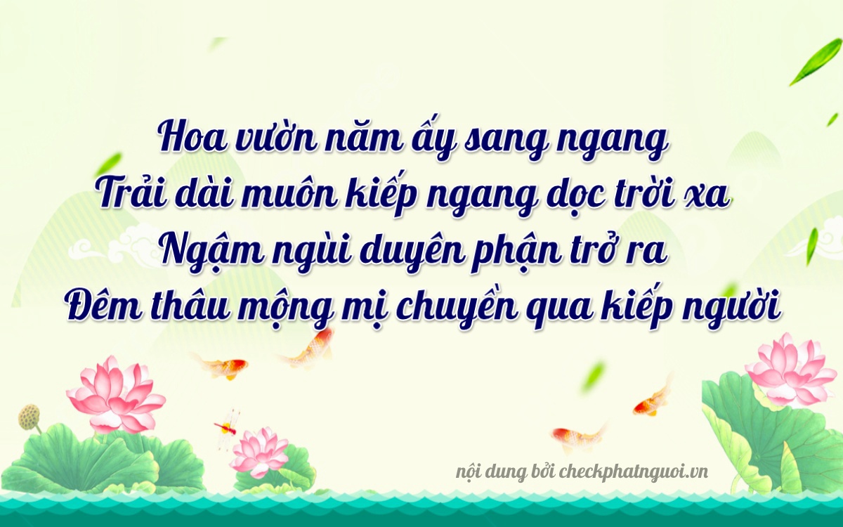 Bài thơ ý nghĩa cho <b>biển số 95A-11829</b> tại website checkphatnguoi.vn