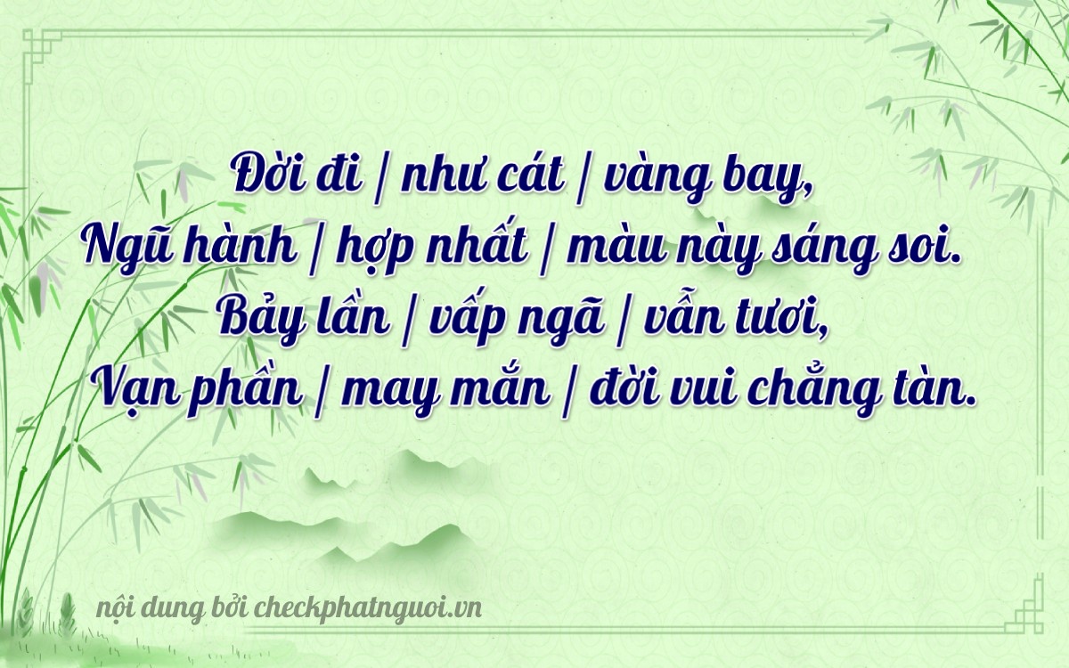 Bài thơ ý nghĩa cho <b>biển số 95A-19714</b> tại website checkphatnguoi.vn