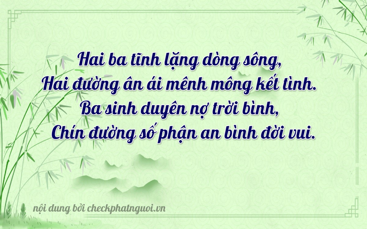 Bài thơ ý nghĩa cho <b>biển số 95AA-23259</b> tại website checkphatnguoi.vn