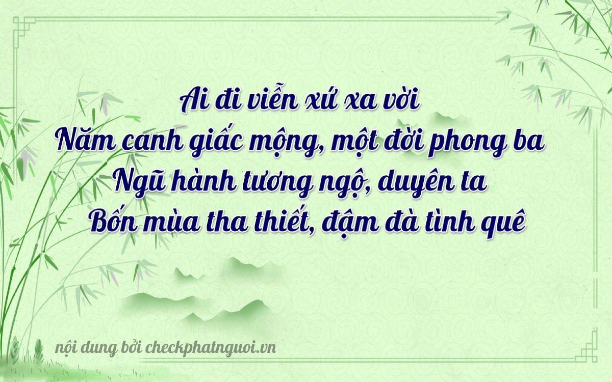 Bài thơ ý nghĩa cho <b>biển số 95AA-25584</b> tại website checkphatnguoi.vn