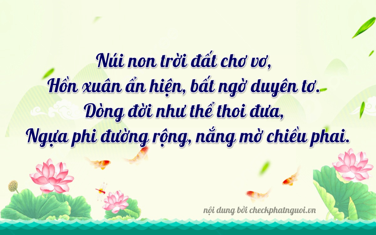 Bài thơ ý nghĩa cho <b>biển số 95B1-28589</b> tại website checkphatnguoi.vn