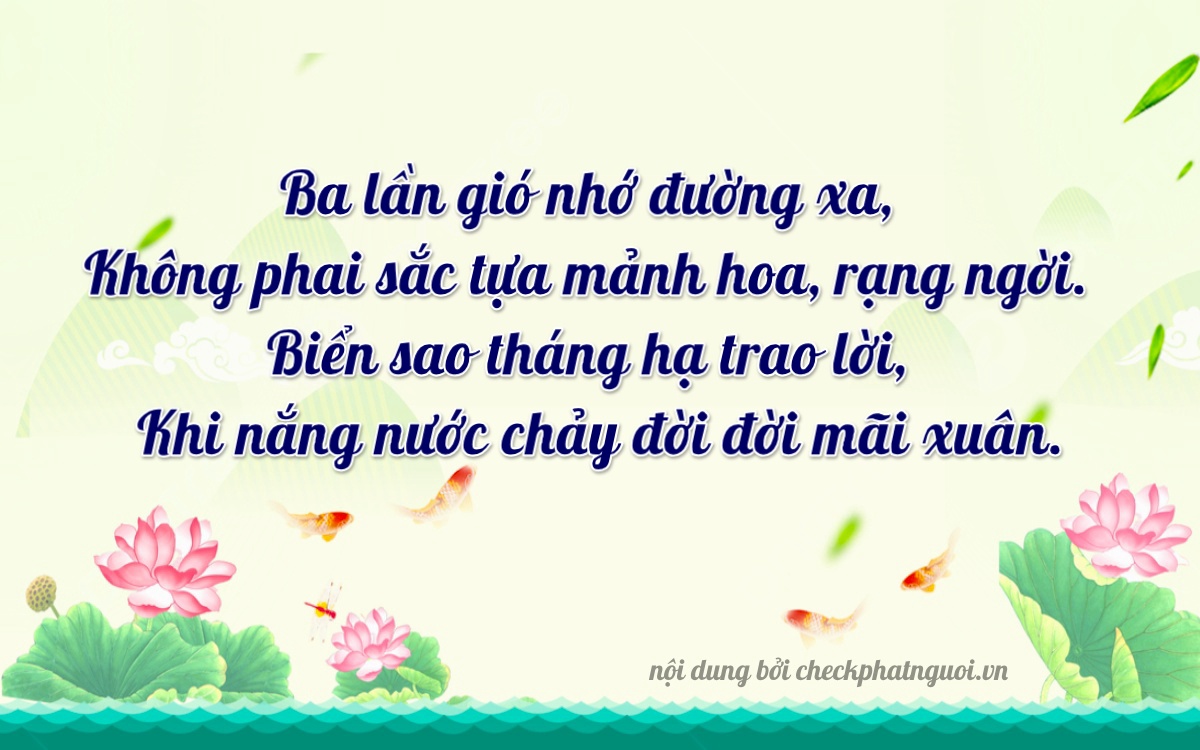Bài thơ ý nghĩa cho <b>biển số 95B1-30651</b> tại website checkphatnguoi.vn