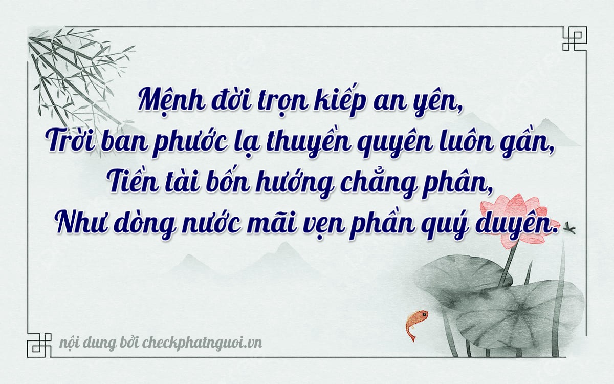 Bài thơ ý nghĩa cho <b>biển số 95B-14391</b> tại website checkphatnguoi.vn