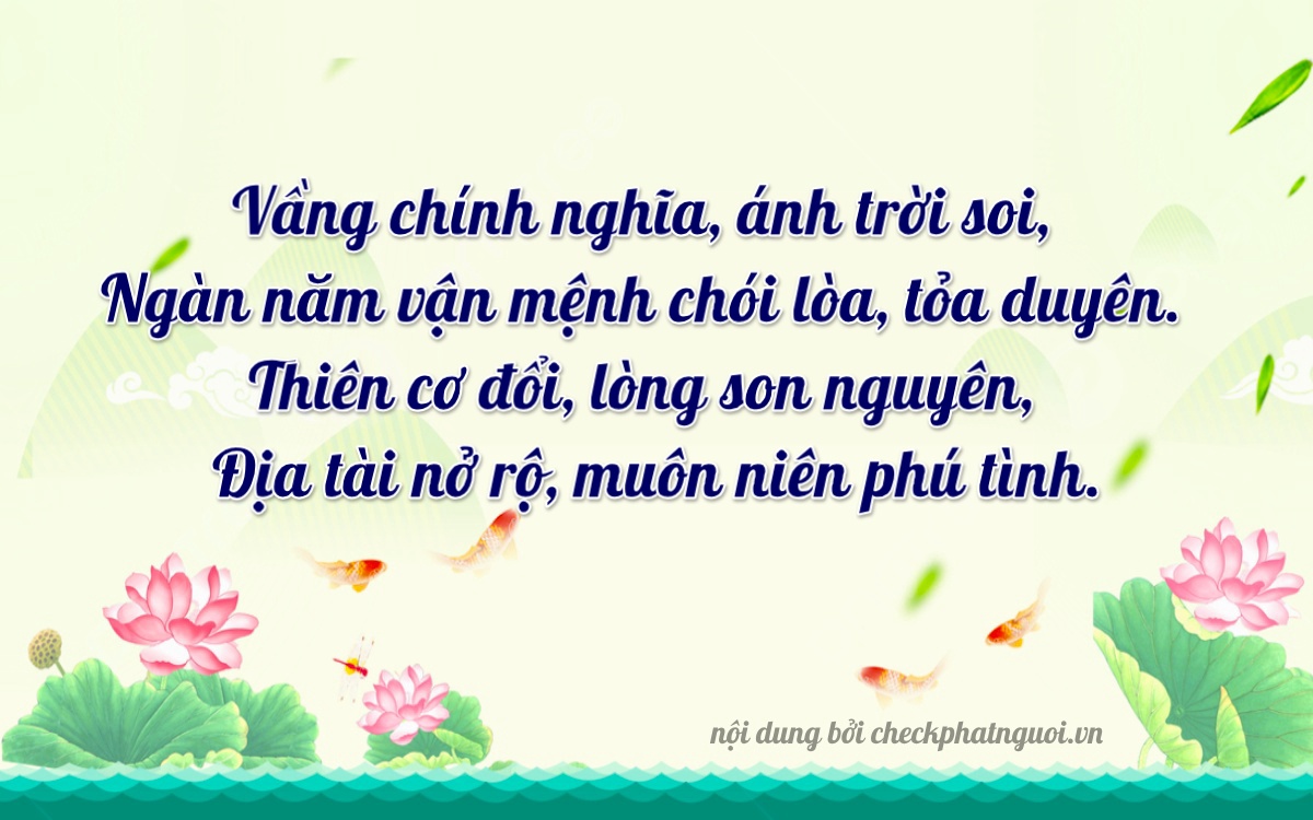 Bài thơ ý nghĩa cho <b>biển số 95B-17279</b> tại website checkphatnguoi.vn