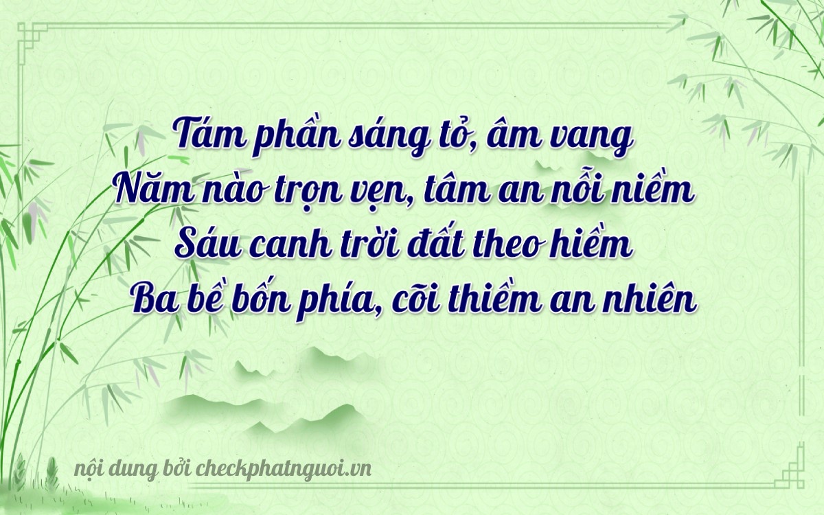 Bài thơ ý nghĩa cho <b>biển số 95B1-85638</b> tại website checkphatnguoi.vn