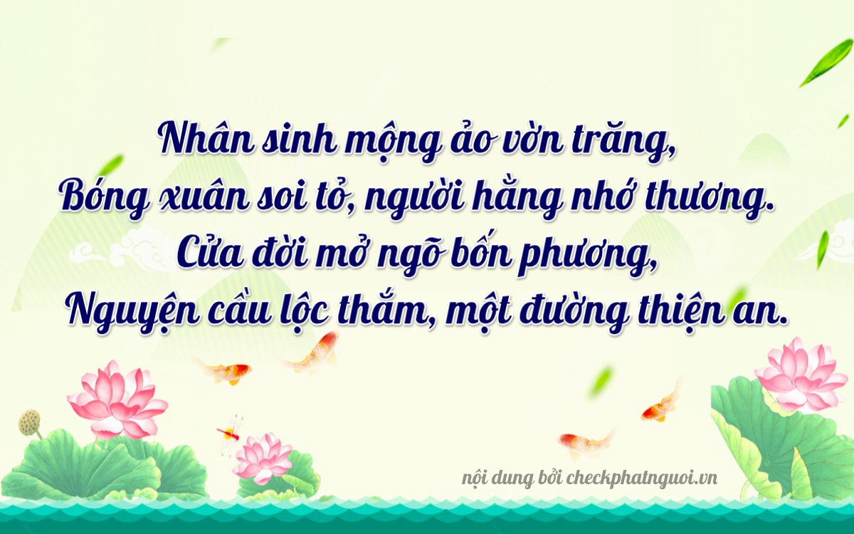 Bài thơ ý nghĩa cho <b>biển số 95B1-90944</b> tại website checkphatnguoi.vn