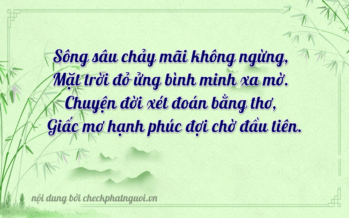 Bài thơ ý nghĩa cho <b>biển số 95B2-10496</b> tại website checkphatnguoi.vn