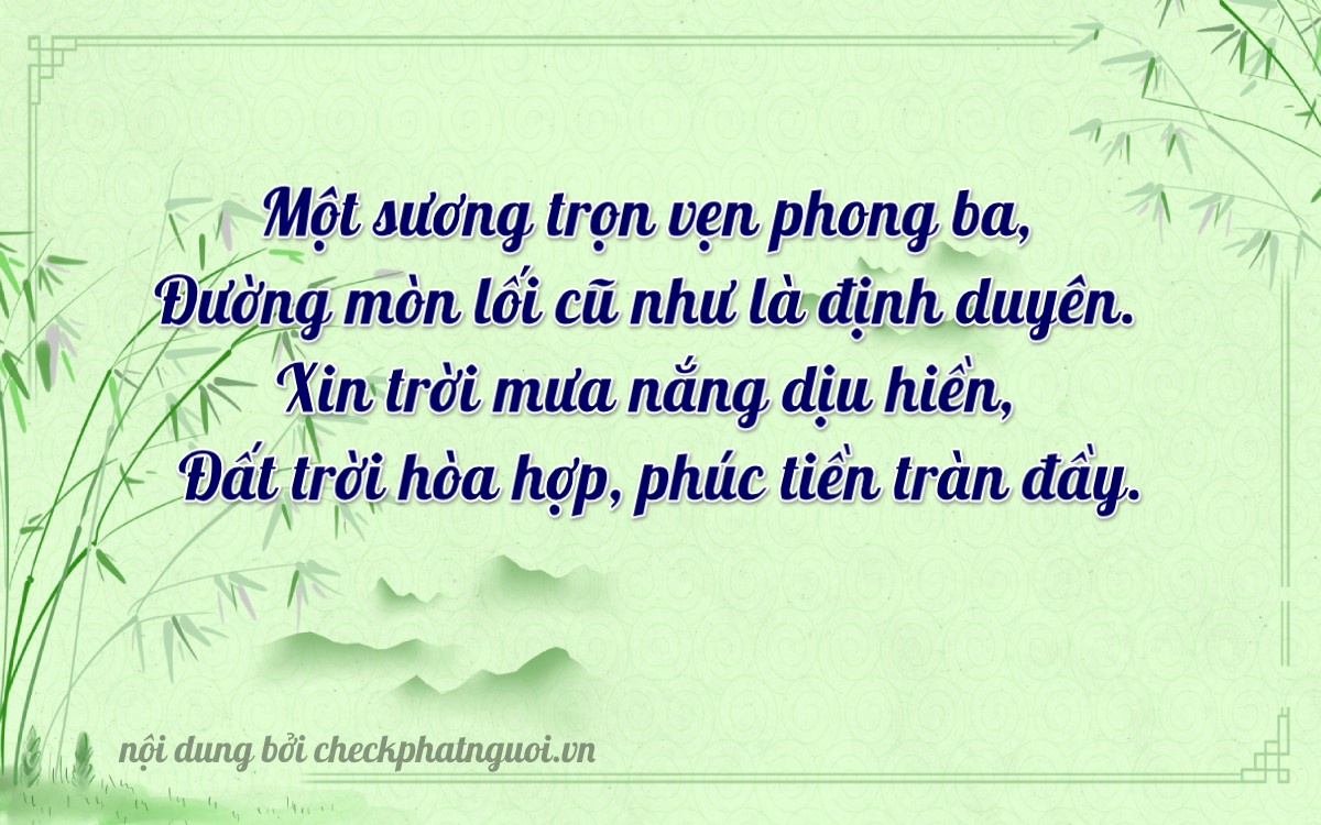 Bài thơ ý nghĩa cho <b>biển số 95B2-14391</b> tại website checkphatnguoi.vn