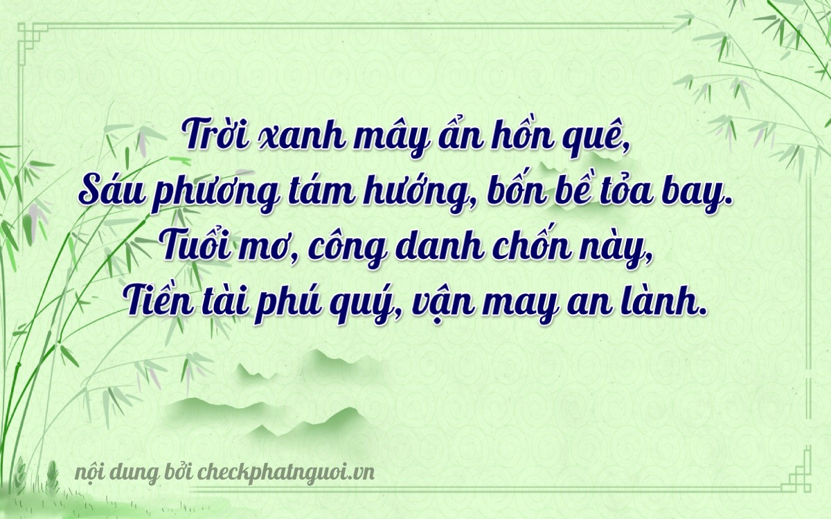 Bài thơ ý nghĩa cho <b>biển số 95C-01647</b> tại website checkphatnguoi.vn