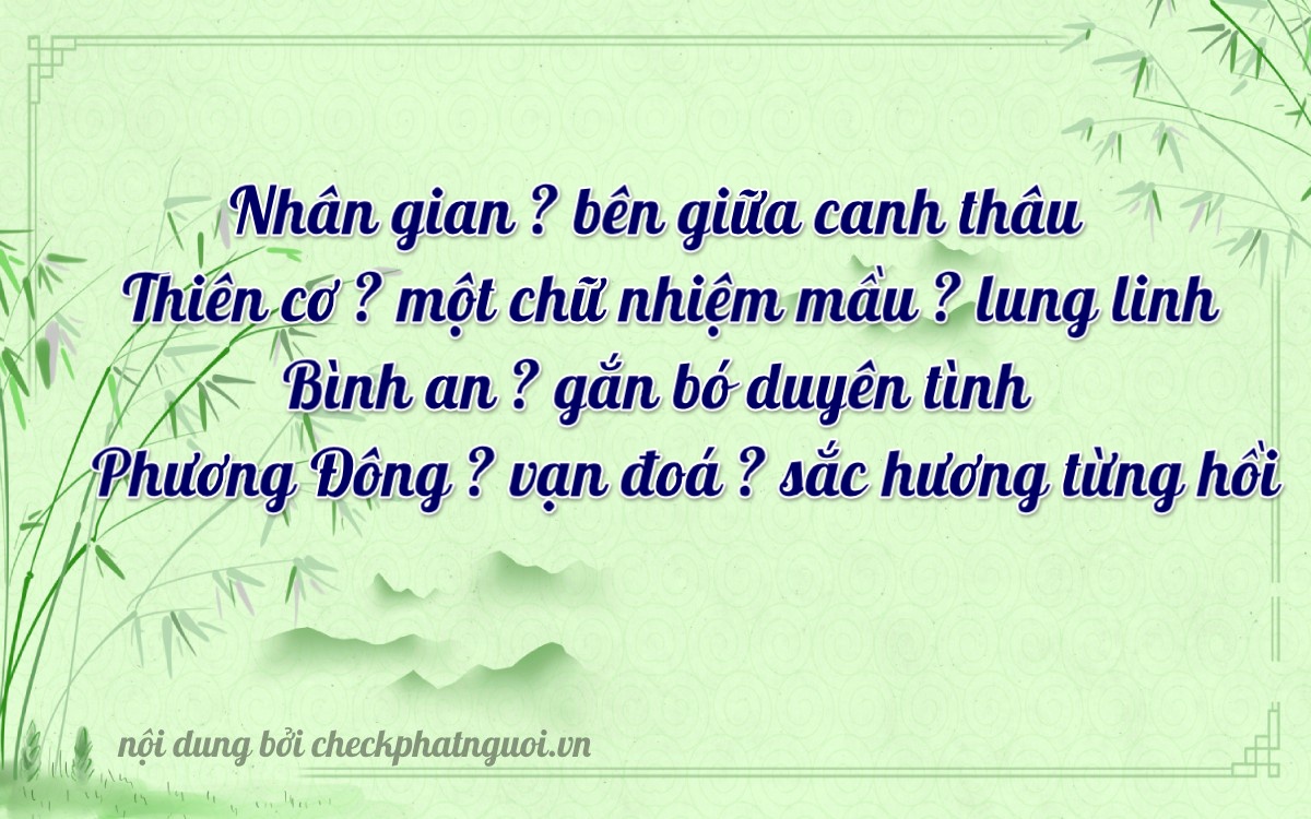 Bài thơ ý nghĩa cho <b>biển số 95C-07404</b> tại website checkphatnguoi.vn