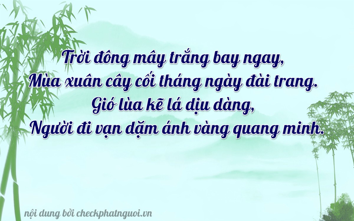 Bài thơ ý nghĩa cho <b>biển số 95C1-03504</b> tại website checkphatnguoi.vn