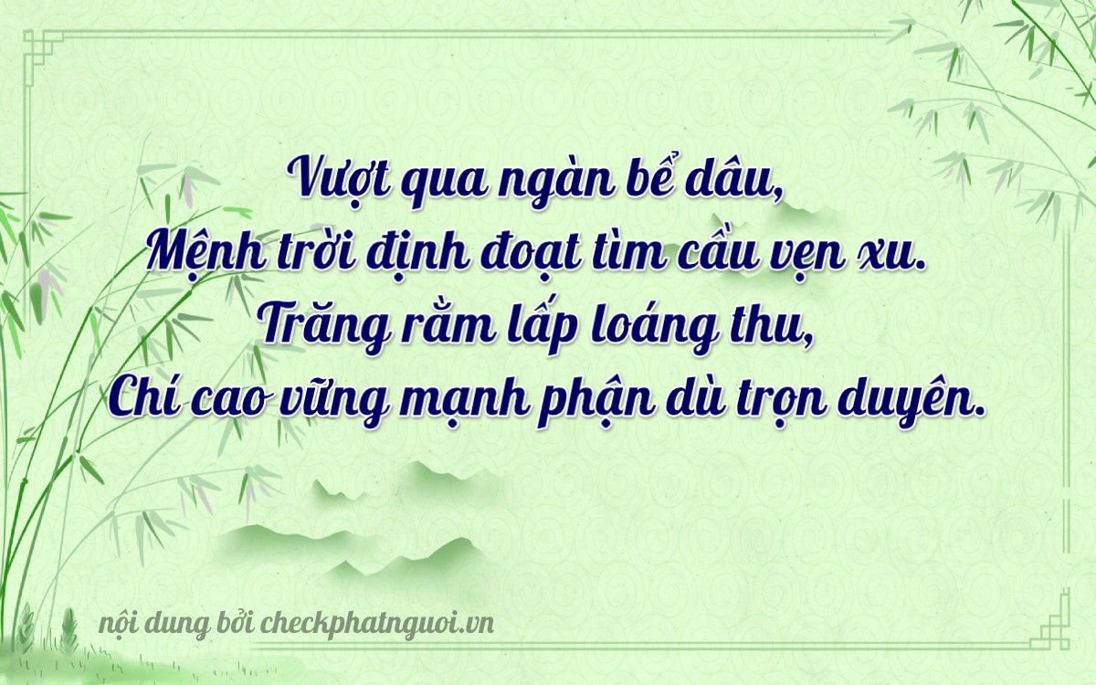 Bài thơ ý nghĩa cho <b>biển số 95E1-10988</b> tại website checkphatnguoi.vn