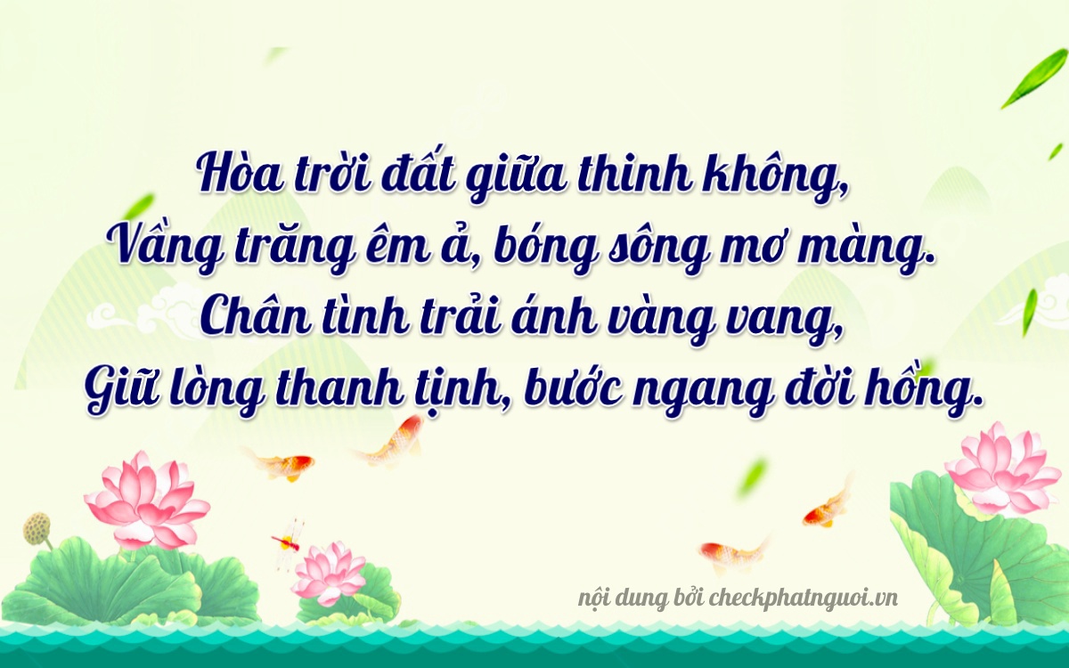 Bài thơ ý nghĩa cho <b>biển số 95E1-26338</b> tại website checkphatnguoi.vn