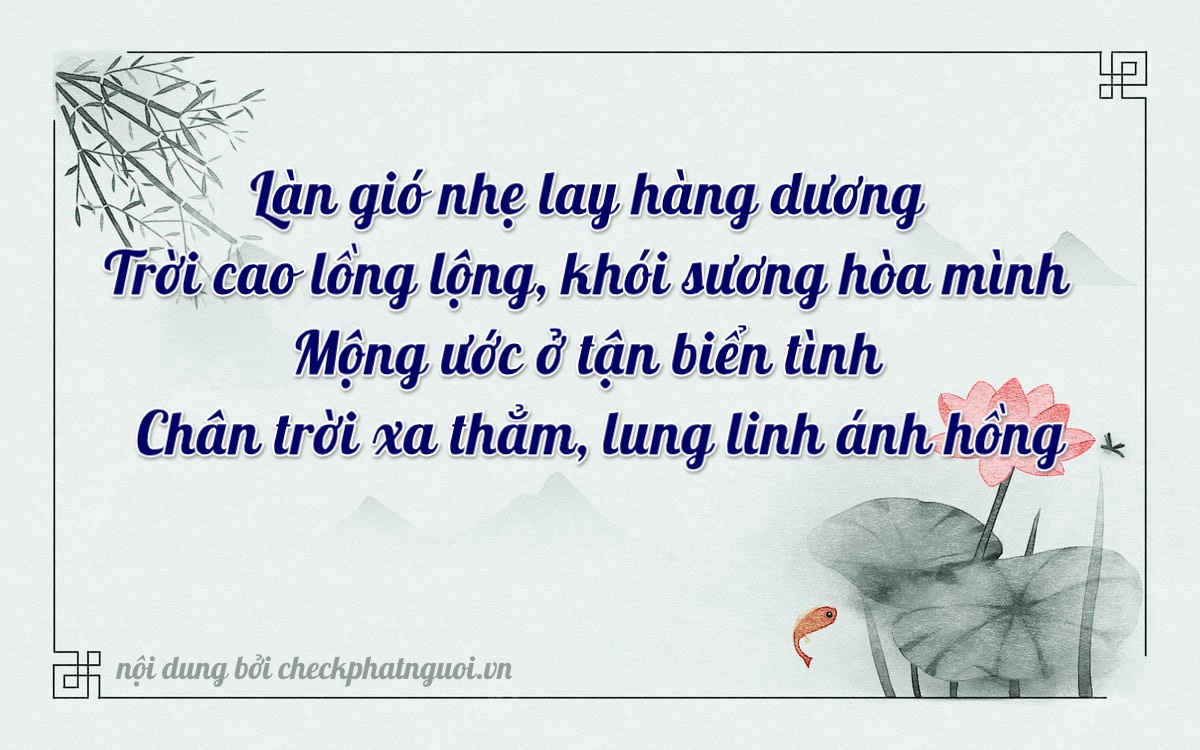 Bài thơ ý nghĩa cho <b>biển số 95E1-45140</b> tại website checkphatnguoi.vn