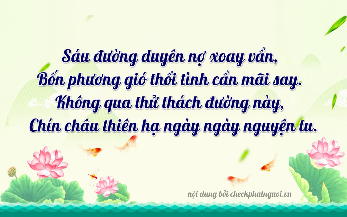 Bài thơ ý nghĩa cho <b>biển số 95E1-64059</b> tại website checkphatnguoi.vn