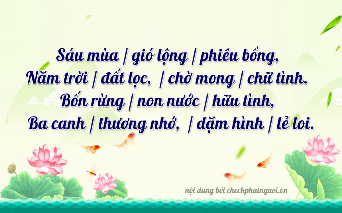 Bài thơ ý nghĩa cho <b>biển số 95E1-65037</b> tại website checkphatnguoi.vn