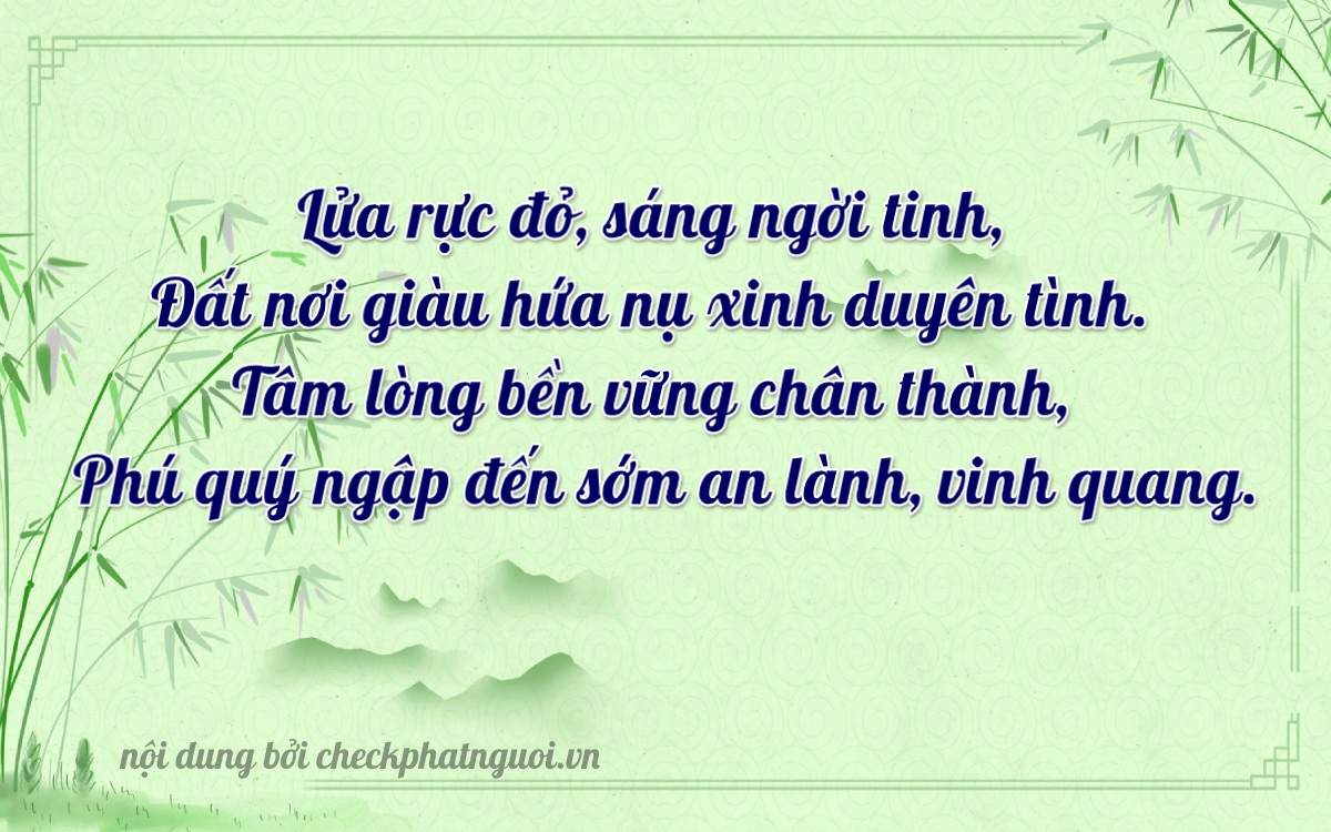 Bài thơ ý nghĩa cho <b>biển số 95E2-07020</b> tại website checkphatnguoi.vn