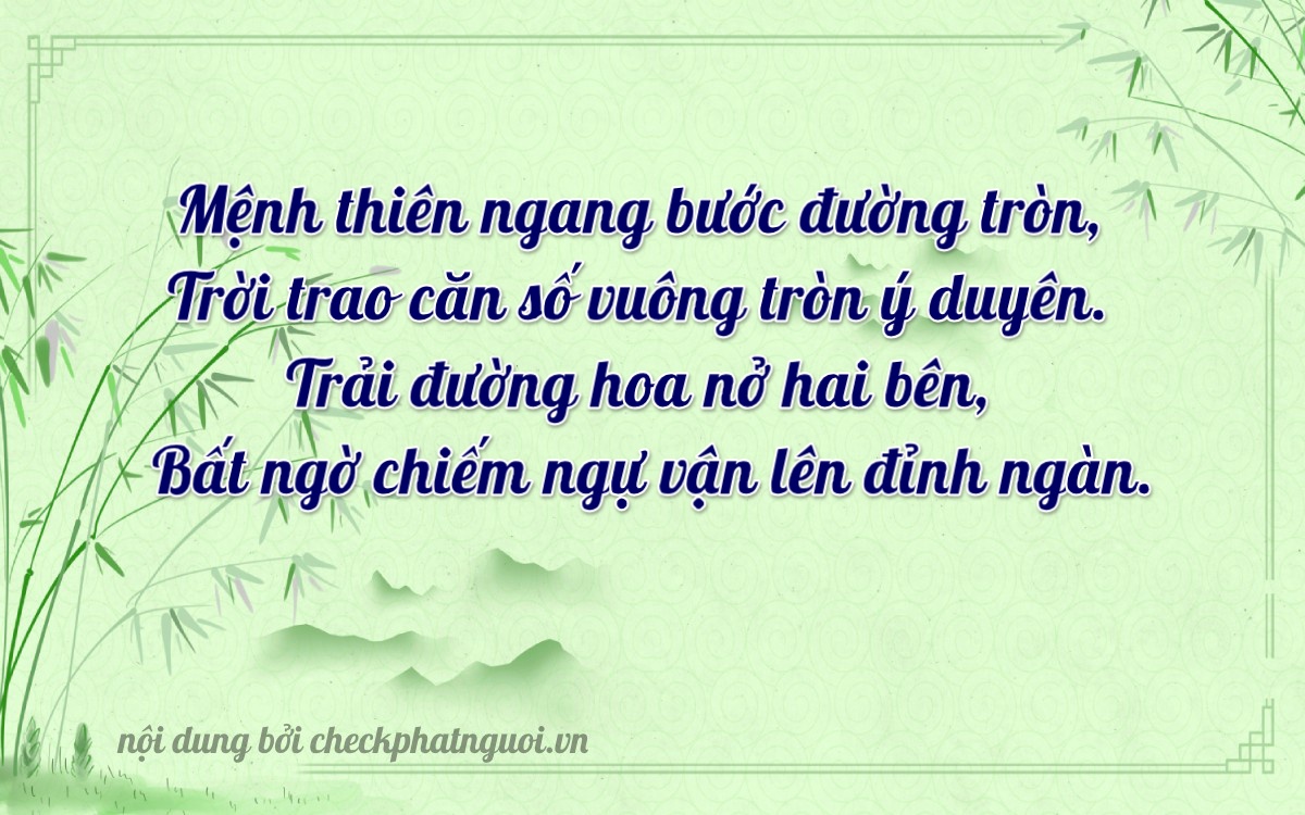 Bài thơ ý nghĩa cho <b>biển số 95E2-10988</b> tại website checkphatnguoi.vn