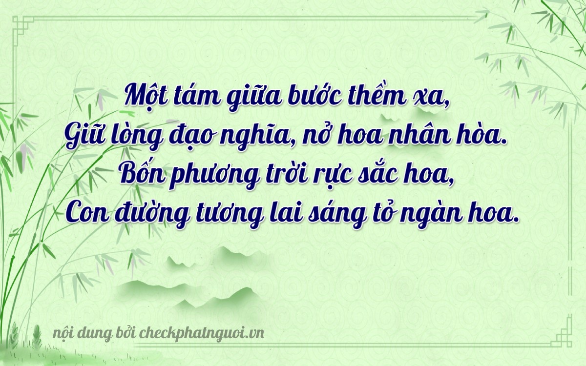 Bài thơ ý nghĩa cho <b>biển số 95E2-14816</b> tại website checkphatnguoi.vn