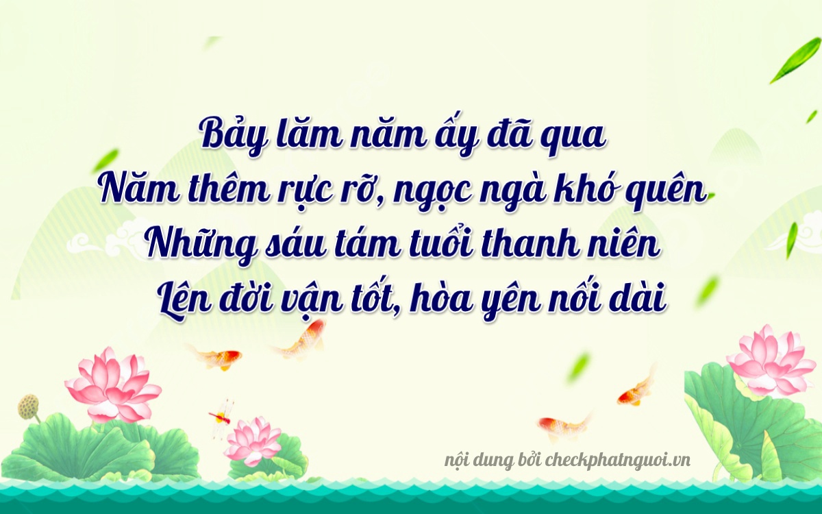 Bài thơ ý nghĩa cho <b>biển số 95F1-07568</b> tại website checkphatnguoi.vn