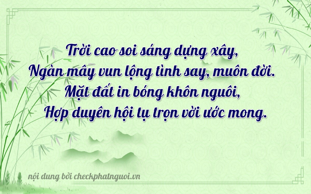 Bài thơ ý nghĩa cho <b>biển số 95FA-00137</b> tại website checkphatnguoi.vn