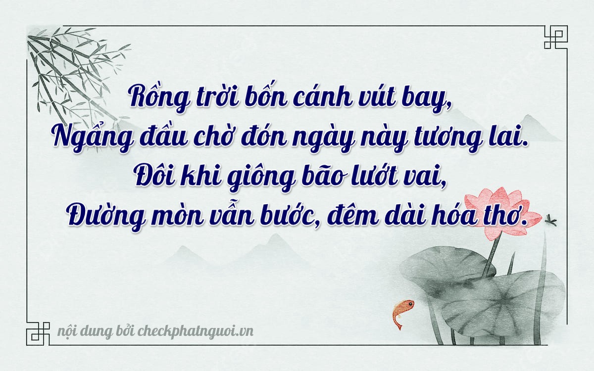 Bài thơ ý nghĩa cho <b>biển số 95H1-14822</b> tại website checkphatnguoi.vn