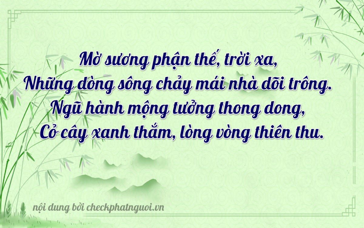 Bài thơ ý nghĩa cho <b>biển số 95H1-15118</b> tại website checkphatnguoi.vn