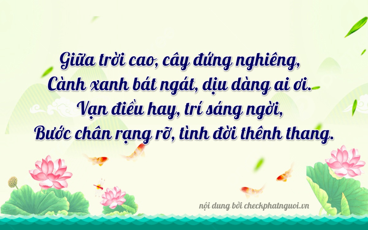 Bài thơ ý nghĩa cho <b>biển số 95H1-22947</b> tại website checkphatnguoi.vn